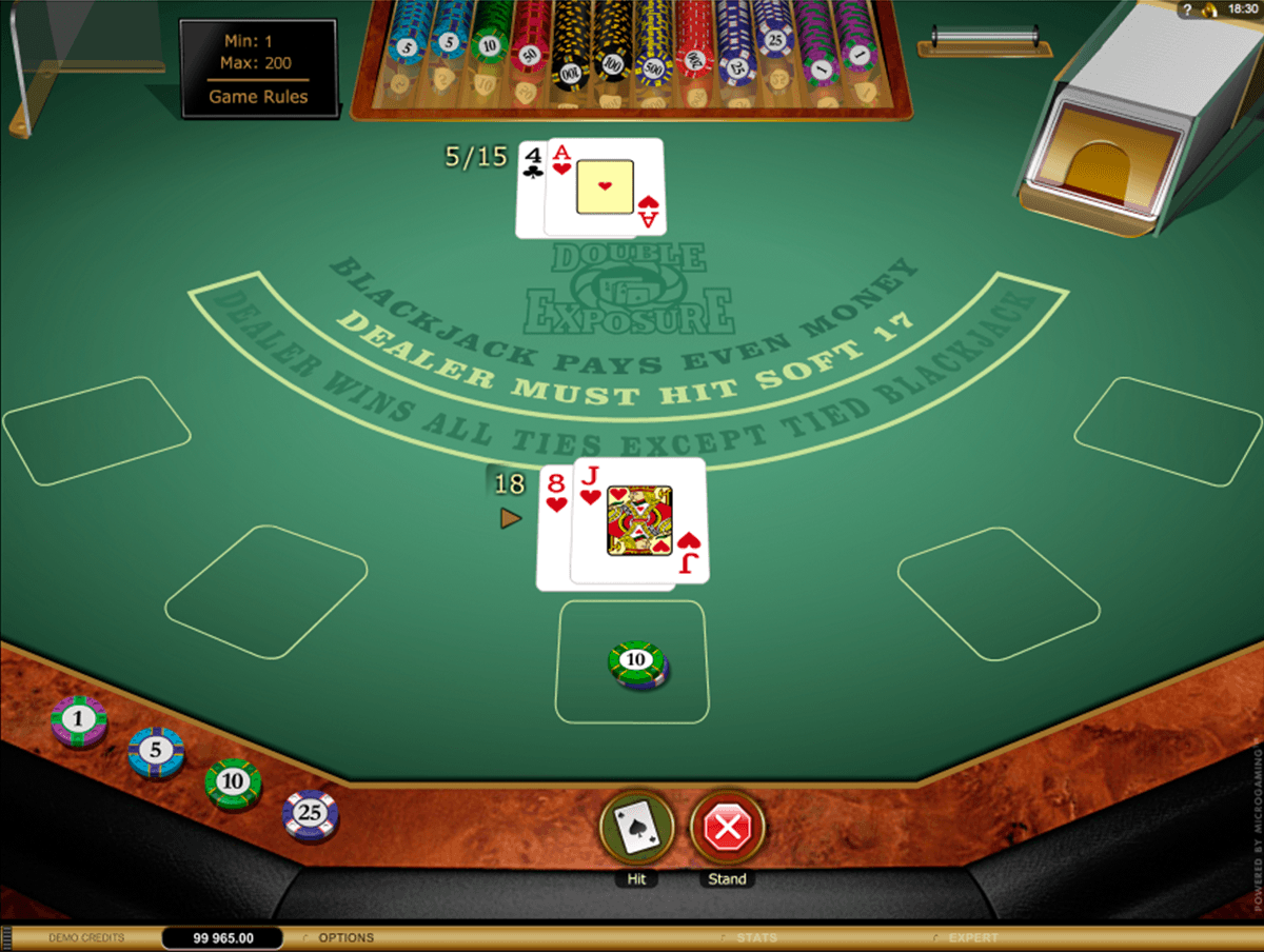 double eposure blackjack gold microgaming